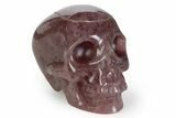 Realistic Strawberry Quartz Crystal Skull #381936-2